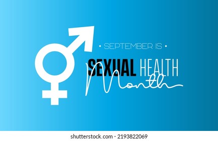 El concepto de diseño de ilustraciones vectoriales del mes de salud sexual observado cada septiembre.
