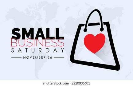 Vector illustration design concept of Small Business Saturday observed on November 26