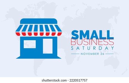 Vector illustration design concept of Small Business Saturday observed on November 26