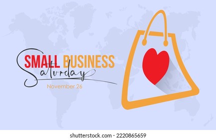 Vector illustration design concept of Small Business Saturday observed on November 26