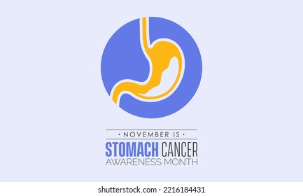 Vector illustration design concept of Stomach Cancer Awareness Month observed on every November