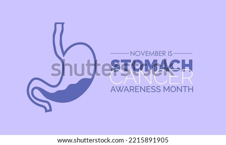 Vector illustration design concept of Stomach Cancer Awareness Month observed on every November