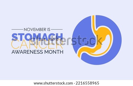 Vector illustration design concept of Stomach Cancer Awareness Month observed on every November