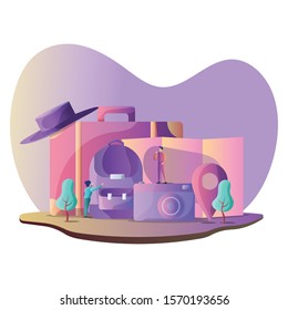 vector illustration design with the concept of travel