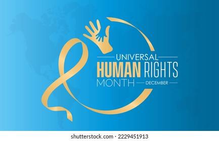 Vector illustration design concept of Universal Human Rights Month observed on every December