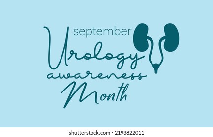 Vector illustration design concept of urology awareness month observed on every september.