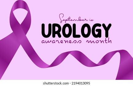 Vector illustration design concept of urology awareness month observed on every september.