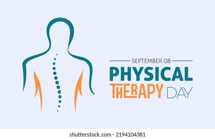 Vector illustration design concept of world physical therapy day observed on every september. svg
