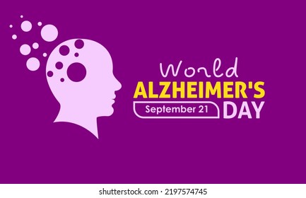 Vector illustration design concept of World alzheimer's day observed on every september 21.