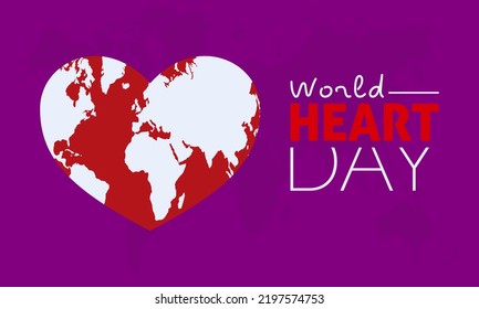 Concepto de diseño de ilustraciones vectoriales del Día Mundial del Corazón que se observó cada 29 de septiembre.