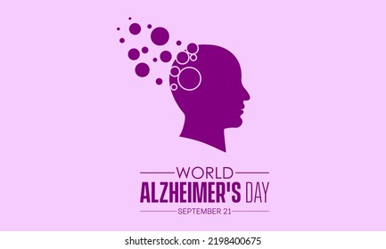 Vector illustration design concept of World alzheimer's day observed on every september 21.