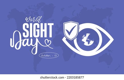 Vector illustration design concept of world sight day observed on october 13