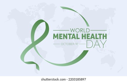 Concepto de diseño de ilustraciones de vectores del Día Mundial de la Salud Mental celebrado el 10 de octubre