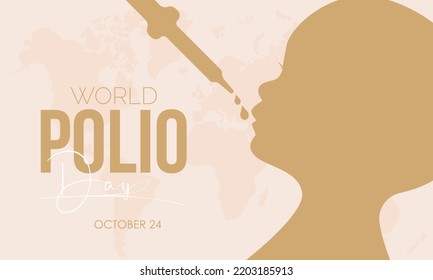 Concepto de diseño de ilustraciones vectoriales del Día Mundial de la polio celebrado el 24 de octubre