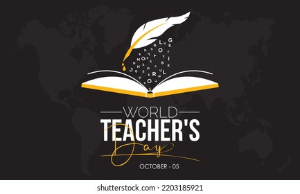 Vector illustration design concept of world teachers day observed on october 5