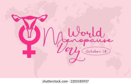 Vector illustration design concept of world menopause day observed on october 18