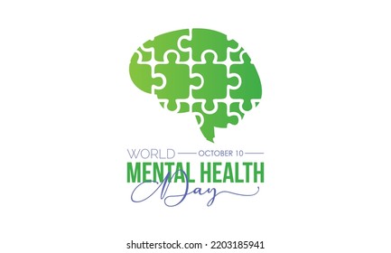 Vector Illustration Design Concept Of World Mental Health Day Observed On October 10