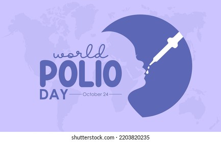 Concepto de diseño de ilustraciones vectoriales del Día Mundial de la polio celebrado el 24 de octubre