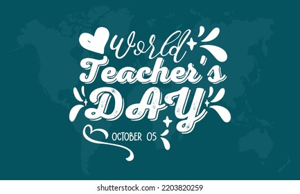 Vector illustration design concept of world teachers day observed on october 5