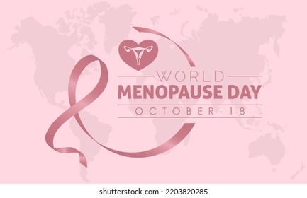 Vector illustration design concept of world menopause day observed on october 18