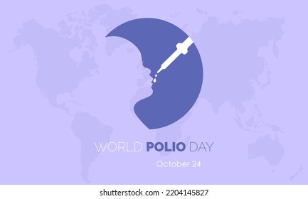 Concepto de diseño de ilustraciones vectoriales del Día Mundial de la polio celebrado el 24 de octubre