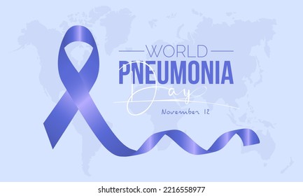 Vector illustration design concept of World Pneumonia Day observed on November 12