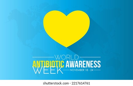 Vector illustration design concept of World Antibiotic Awareness Week observed on November 18 to 24