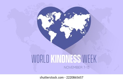 Vector illustration design concept of World Kindness Week observed on November 7 to 13