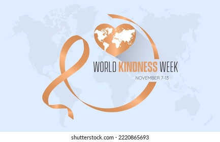 Vector illustration design concept of World Kindness Week observed on November 7 to 13