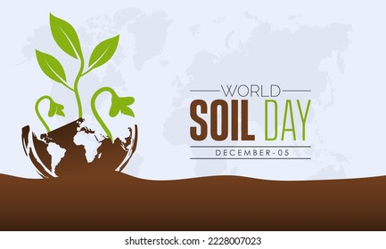 Vector illustration design concept of World Soil Day observed on December 5