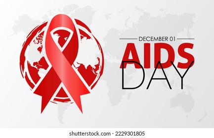 Vector illustration design concept of World AIDS Day observed on December 1