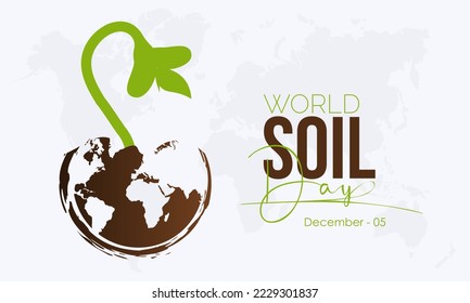 Vector illustration design concept of World Soil Day observed on December 5