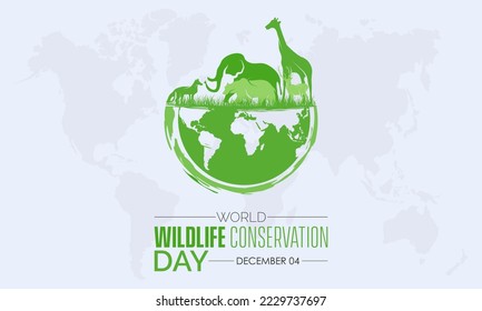 Vector illustration design concept of World Wildlife Conservation Day observed on December 4 - Shutterstock ID 2229737697