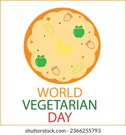 Concepto de diseño de ilustraciones vectoriales en el Día Mundial de la Vegetariana