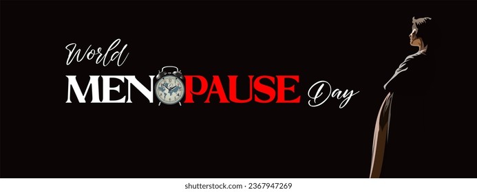 Vector illustration design concept of World Menopause Day observed on october 18.