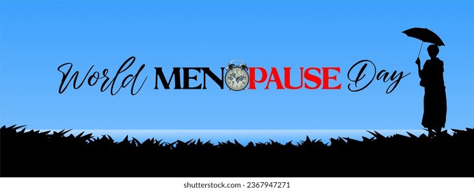 Vector illustration design concept of World Menopause Day observed on october 18.