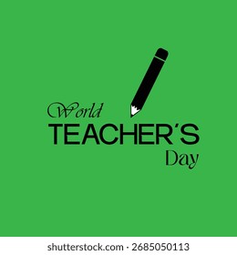 Vector Illustration design concept of World Teacher's Day observed on October 5th