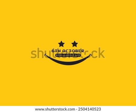 Vector illustration design concept of World Smile Day observed on October 7
