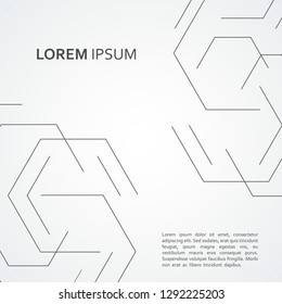 Vector illustration design with connect hexagon pattern background.