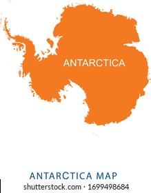 Vector illustration design of continent Antarctica map with countries name and border,for website,template,wallpaper,brochure,leaflet,flyer,banner,presentation,projects