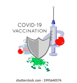 Vector illustration or design of covid-19 vaccination program