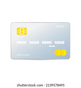 Diseño de ilustración vectorial, tarjeta de crédito en fondo aislado.