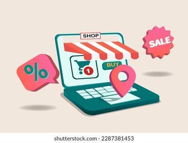 vector illustration design developer and designer team create online shop on websites concept.