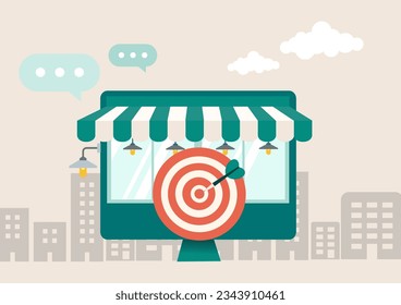 vector illustration design developer and designer team create online shop on websites concept.	