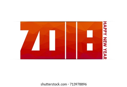Vector illustration: Design element of 2018. Template for layout of new year poster or banner.
