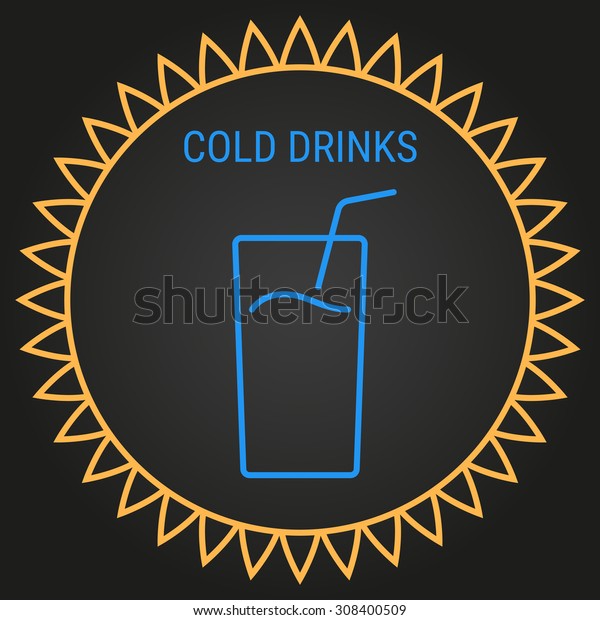 Vector Illustration Design Element Cold Drinks Stock Vector