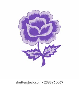 Vector illustration design element of a purple rose.  It can be used for fashion events, embroidery designs, etc.
