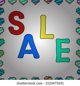 Vector illustration. Design elements for Magazine, leaflet, billboard, sale. Universal trend with bright bold white, black and green elements composition. Seamless pattern.