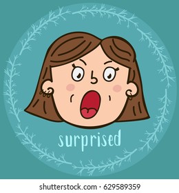 Vector illustration design emotions face people portrait