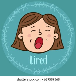 Vector illustration design emotions face people portrait